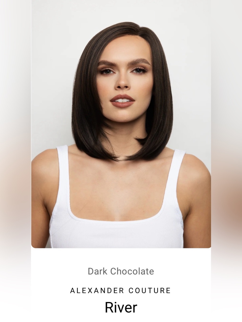 RIVER - Dark Chocolate Women's Straight Bob Wig by Alexander Couture